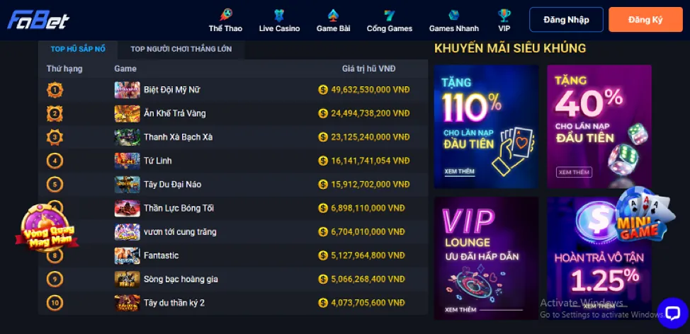 Đa dạng trò chơi cá cược tại OK8386 Win